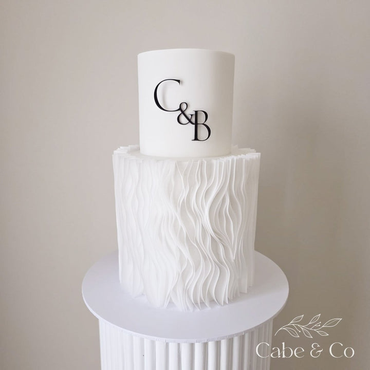 Classic Wedding Cake Serif Initials