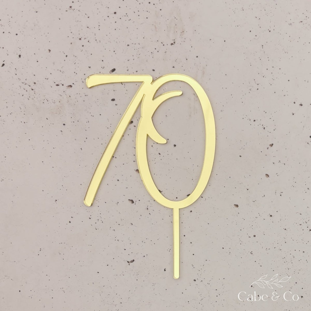 Custom Age Cake Topper