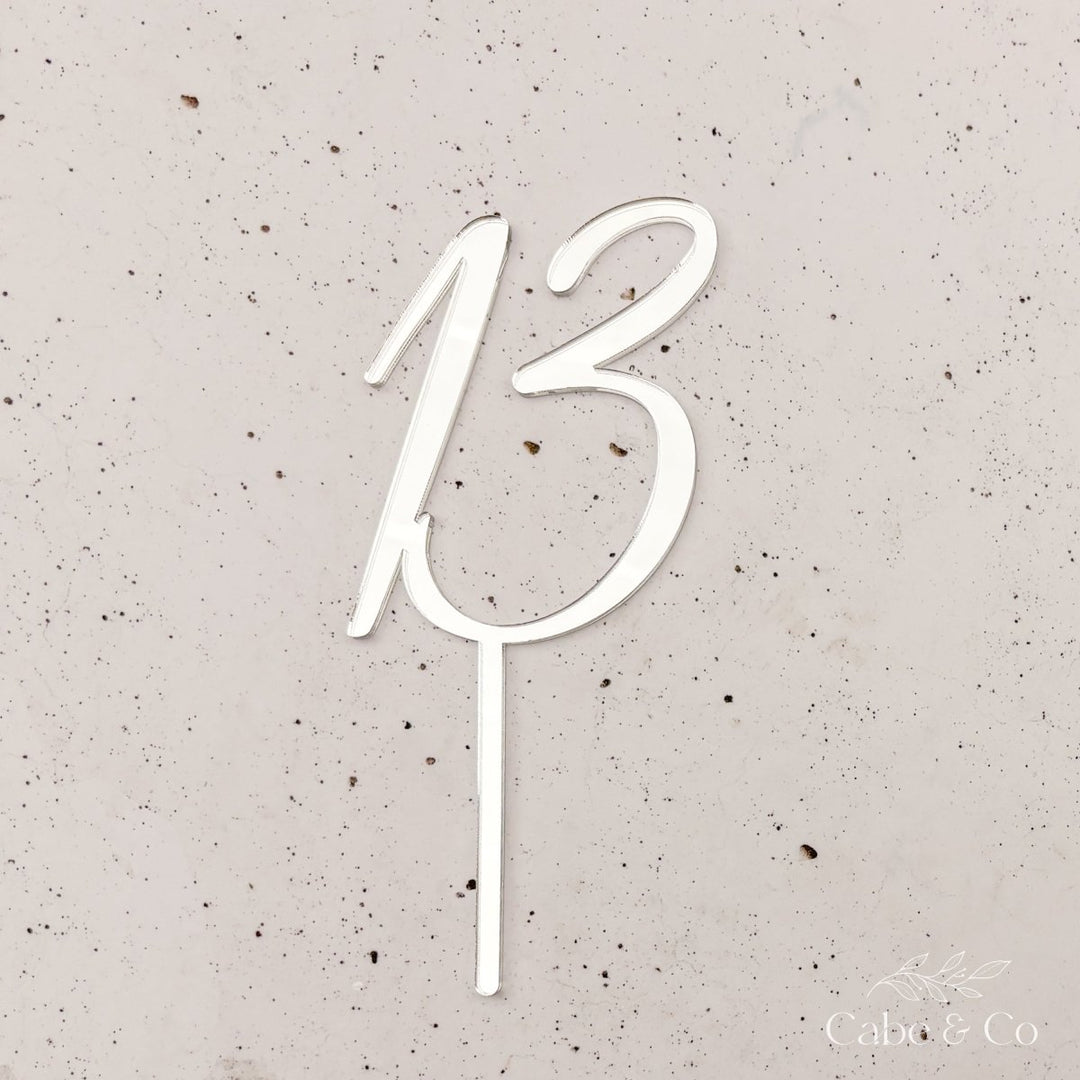 Custom Age Cake Topper or Cake Charm (fropper)