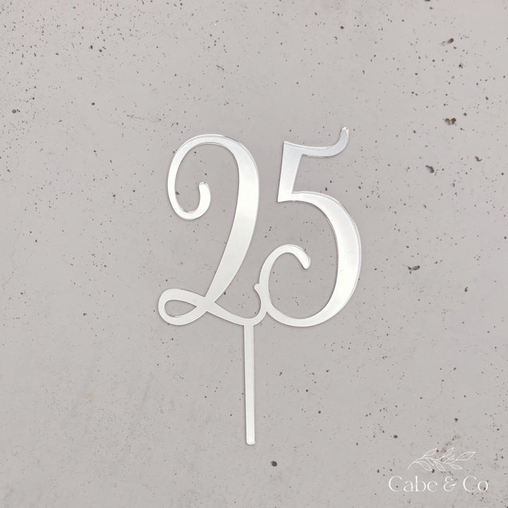Custom Age Cake Topper or Cake Charm (fropper)
