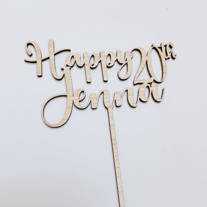 Custom Age Cake Topper With Name & Age | Birthday Cake Decoration