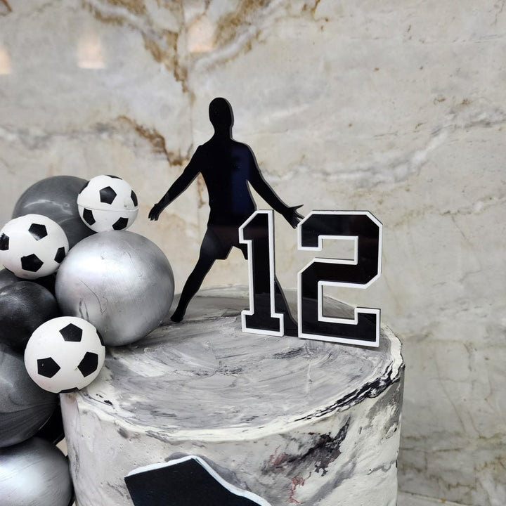 Custom Age Soccer Cake Topper