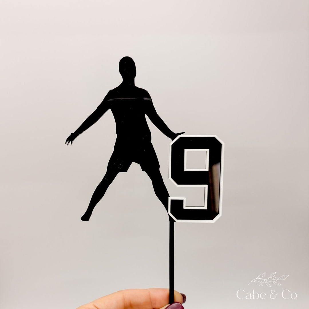 Custom Age Soccer Cake Topper