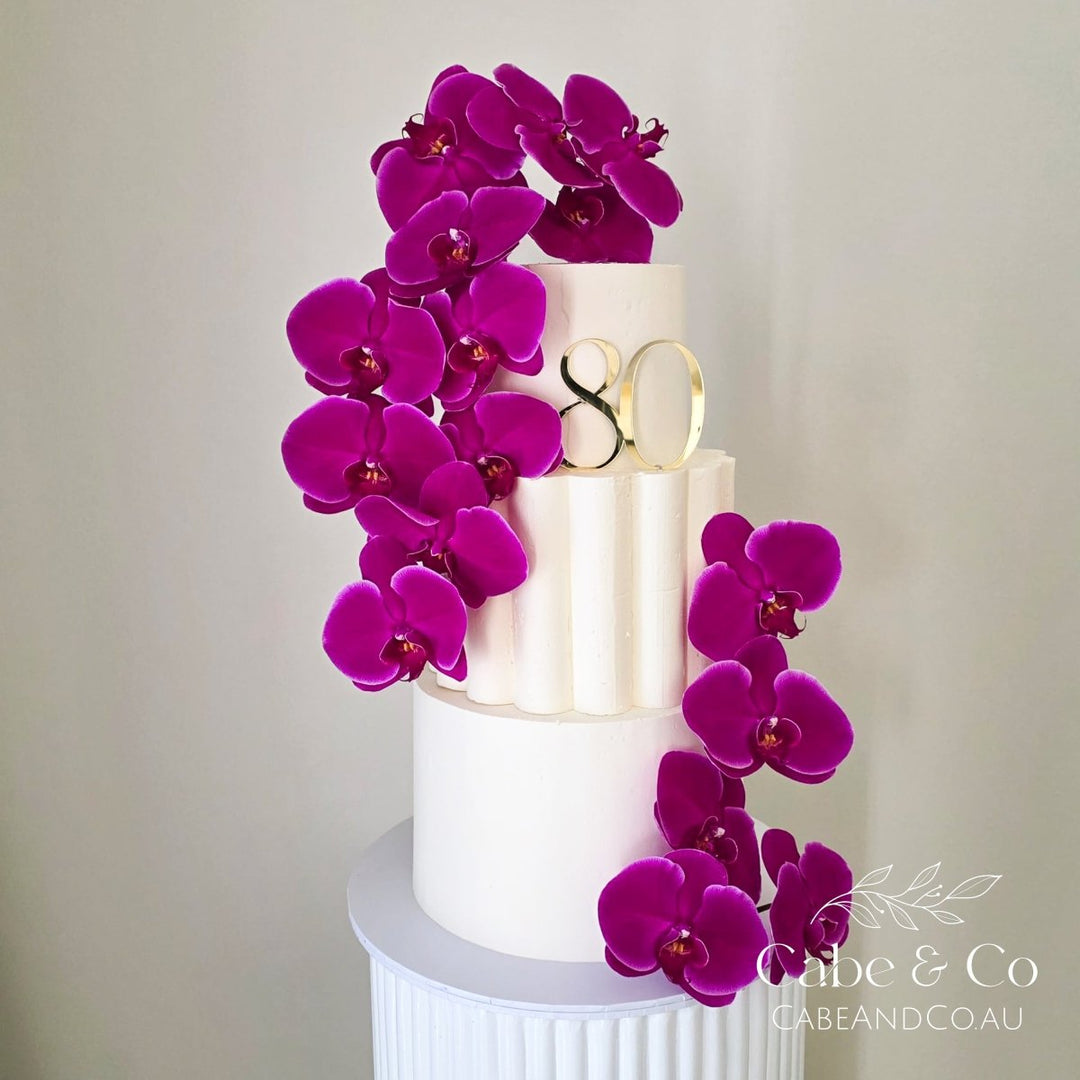 Custom Serif Age Cake Topper