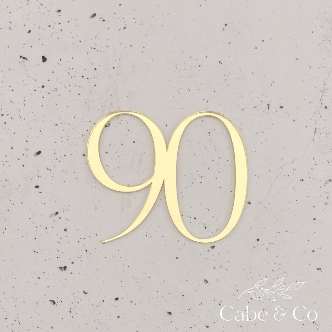 Custom Serif Age Cake Topper