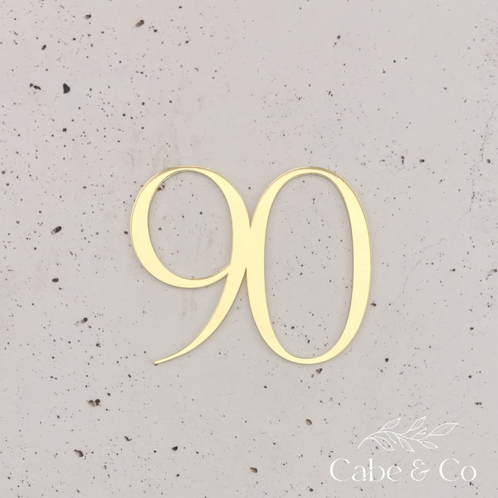 Custom Serif Age Cake Topper