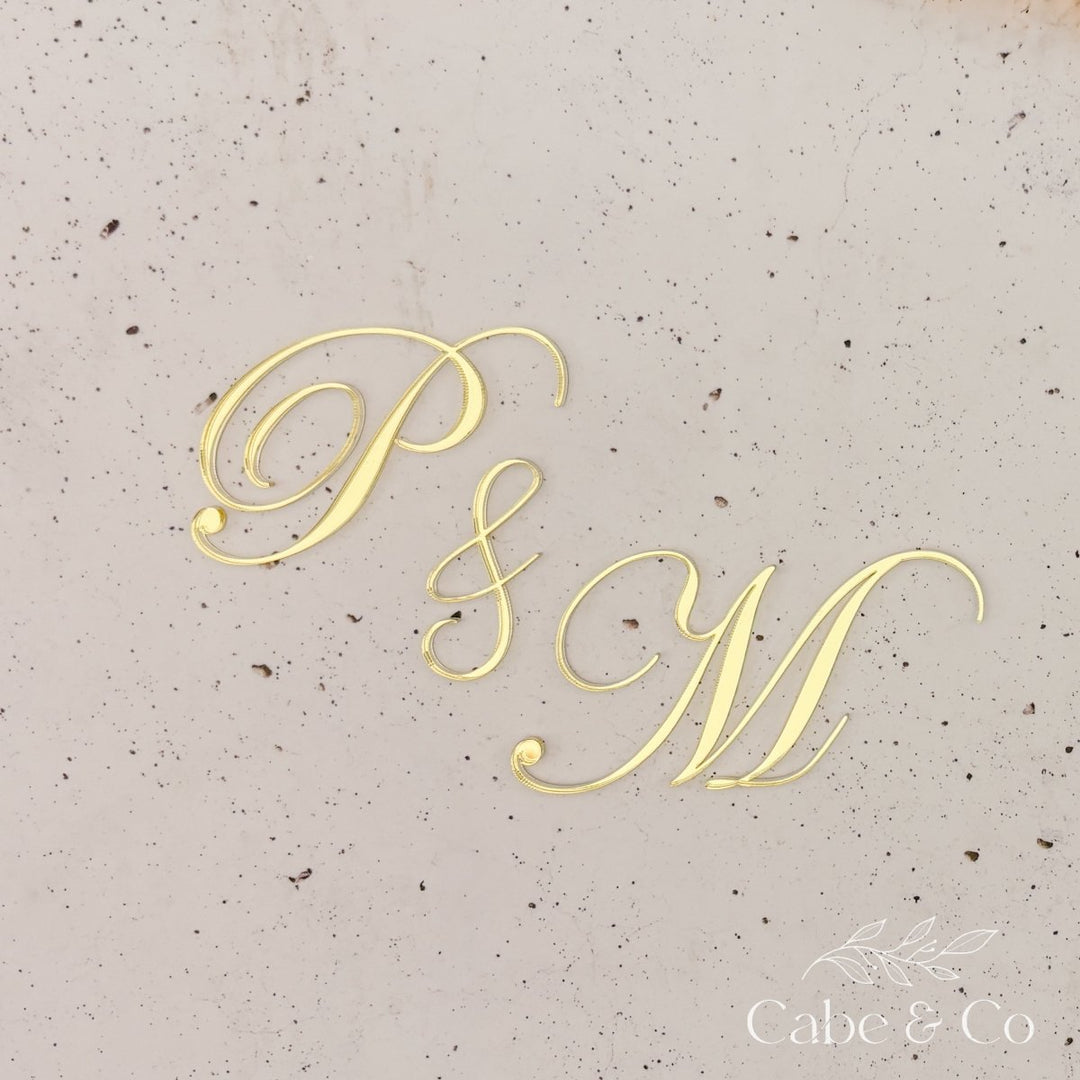 Custom Wedding Cake Initials Charm