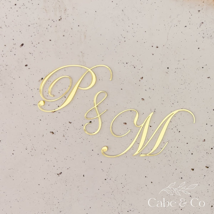 Custom Wedding Cake Initials Charm