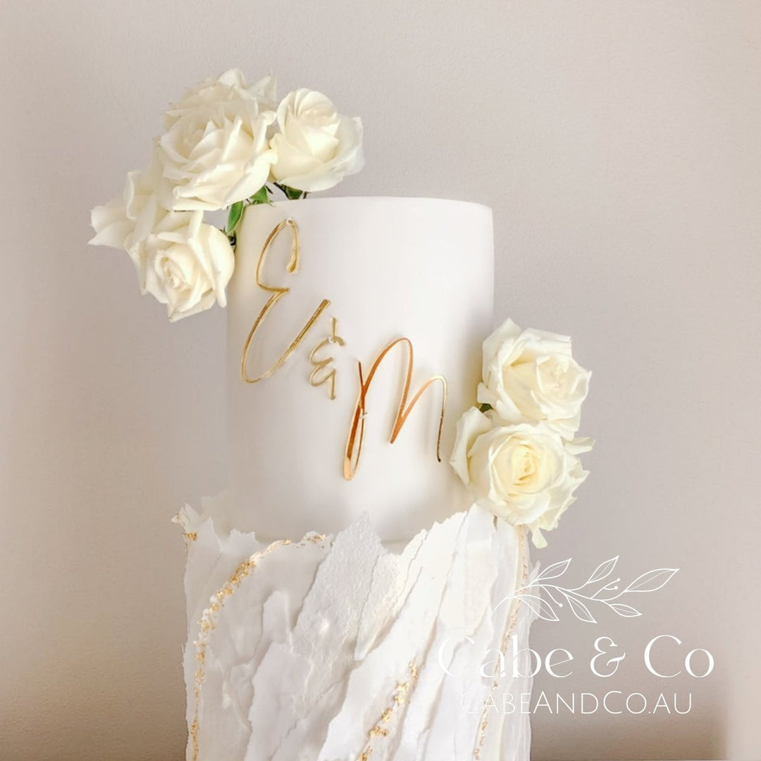 Custom Wedding Cake Initials Charms