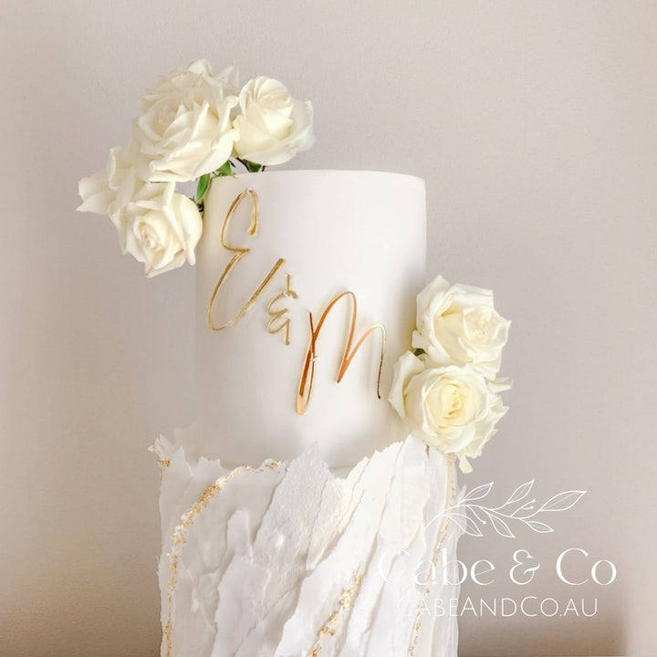 Custom Wedding Cake Initials Charms