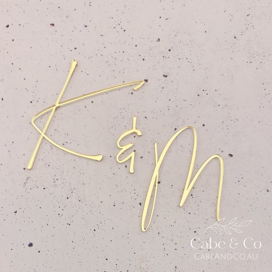 Custom Wedding Cake Initials Charms