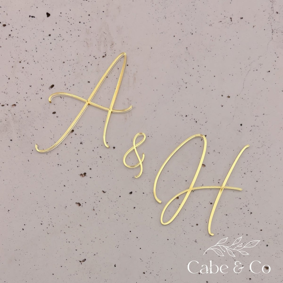 Custom Wedding Cake Initials Charms
