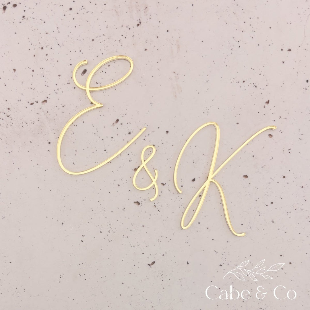 Custom Wedding Cake Initials Charms