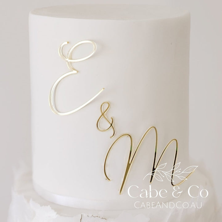Custom Wedding Cake Initials Charms