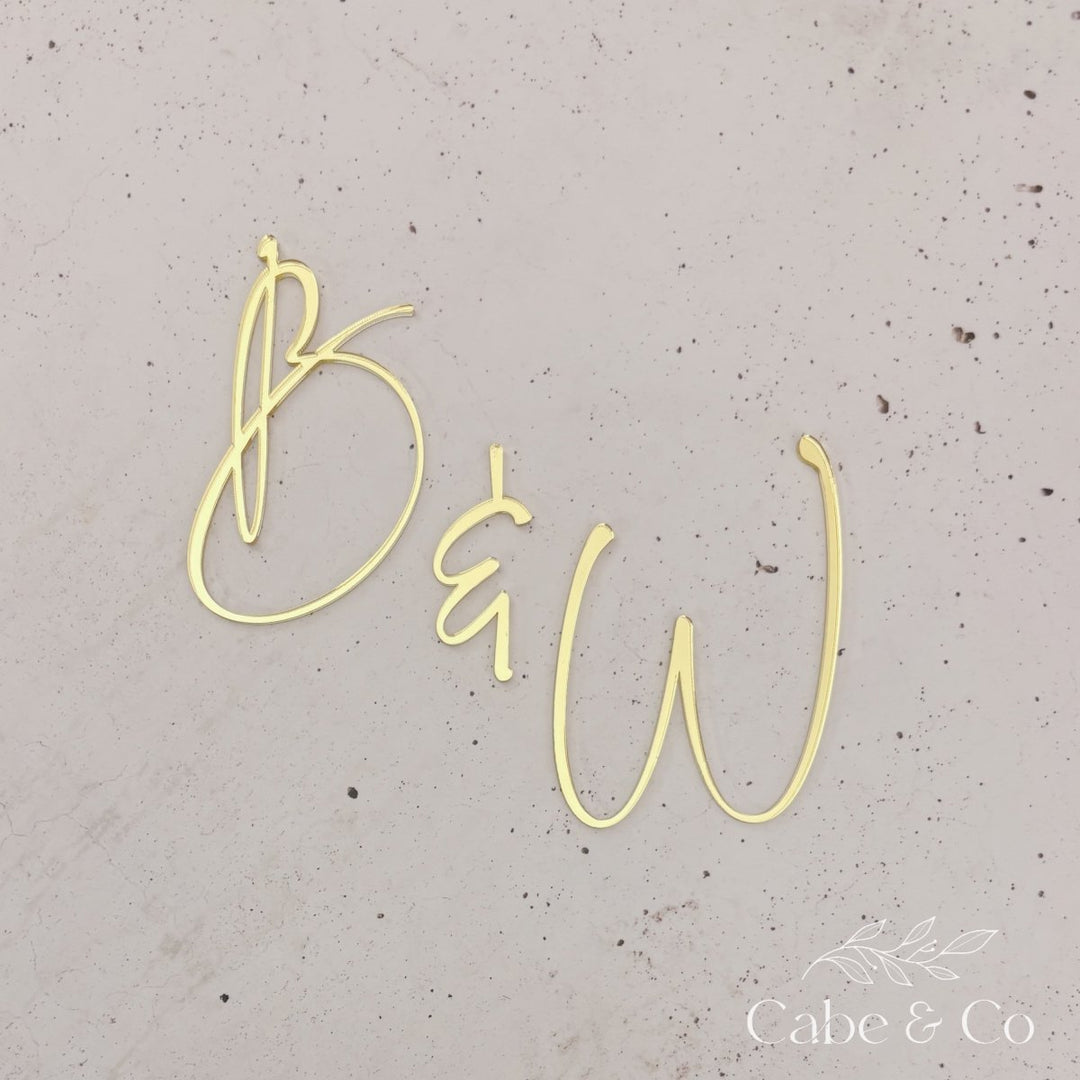 Custom Wedding Cake Initials Charms