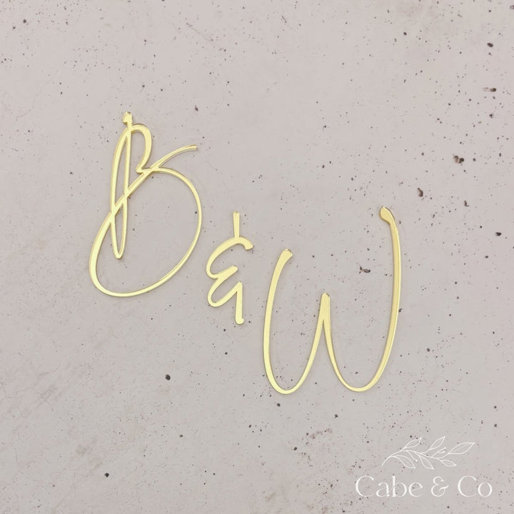 Custom Wedding Cake Initials Charms
