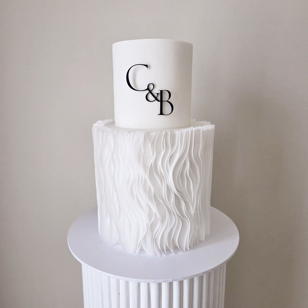 Custom Wedding Cake Serif Initials Charm