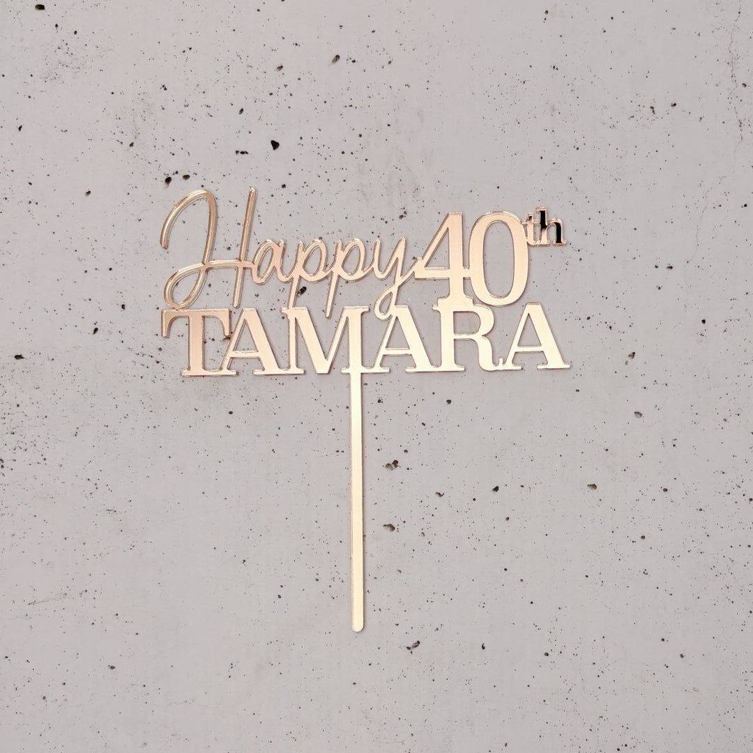 Customised Name & Age Cake Topper