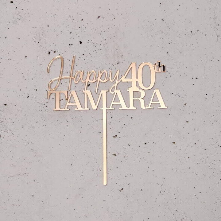 Customised Name & Age Cake Topper