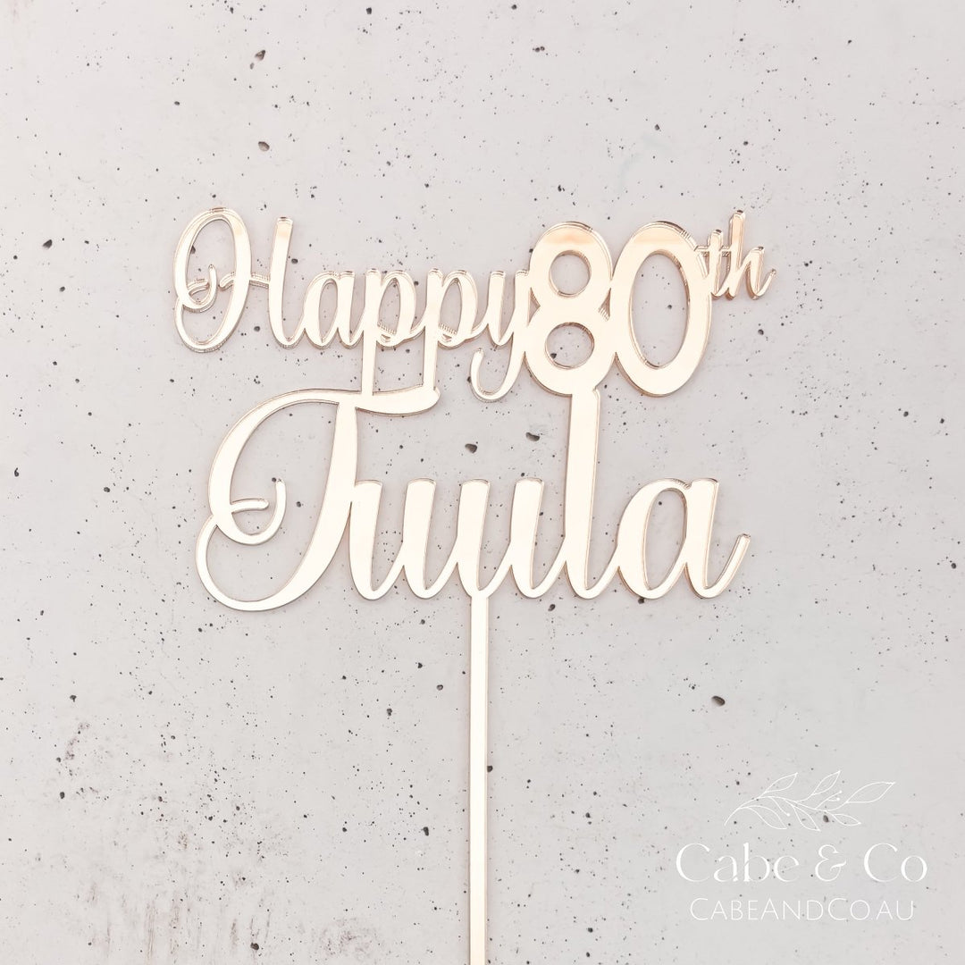 Customised Name &amp; Age Cake Topper