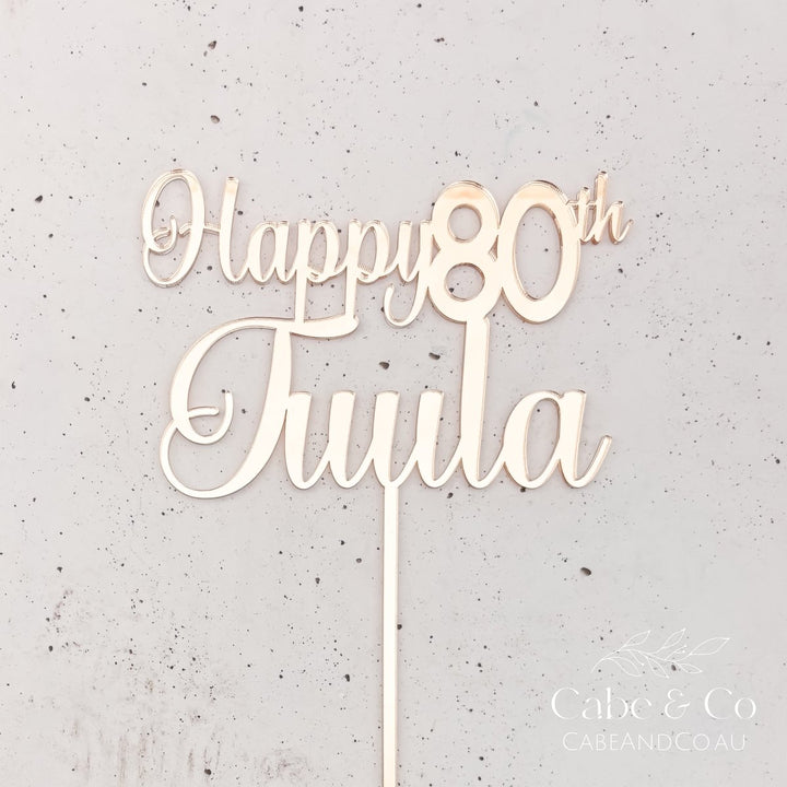 Customised Name &amp; Age Cake Topper