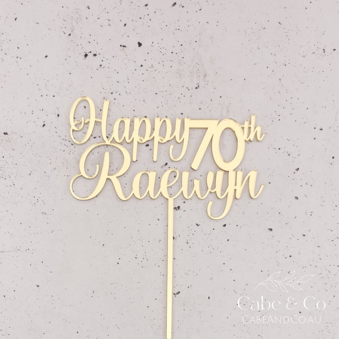 Customised Name &amp; Age Cake Topper