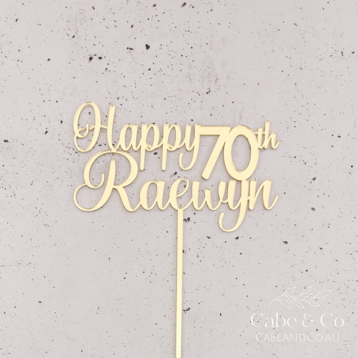 Customised Name &amp; Age Cake Topper
