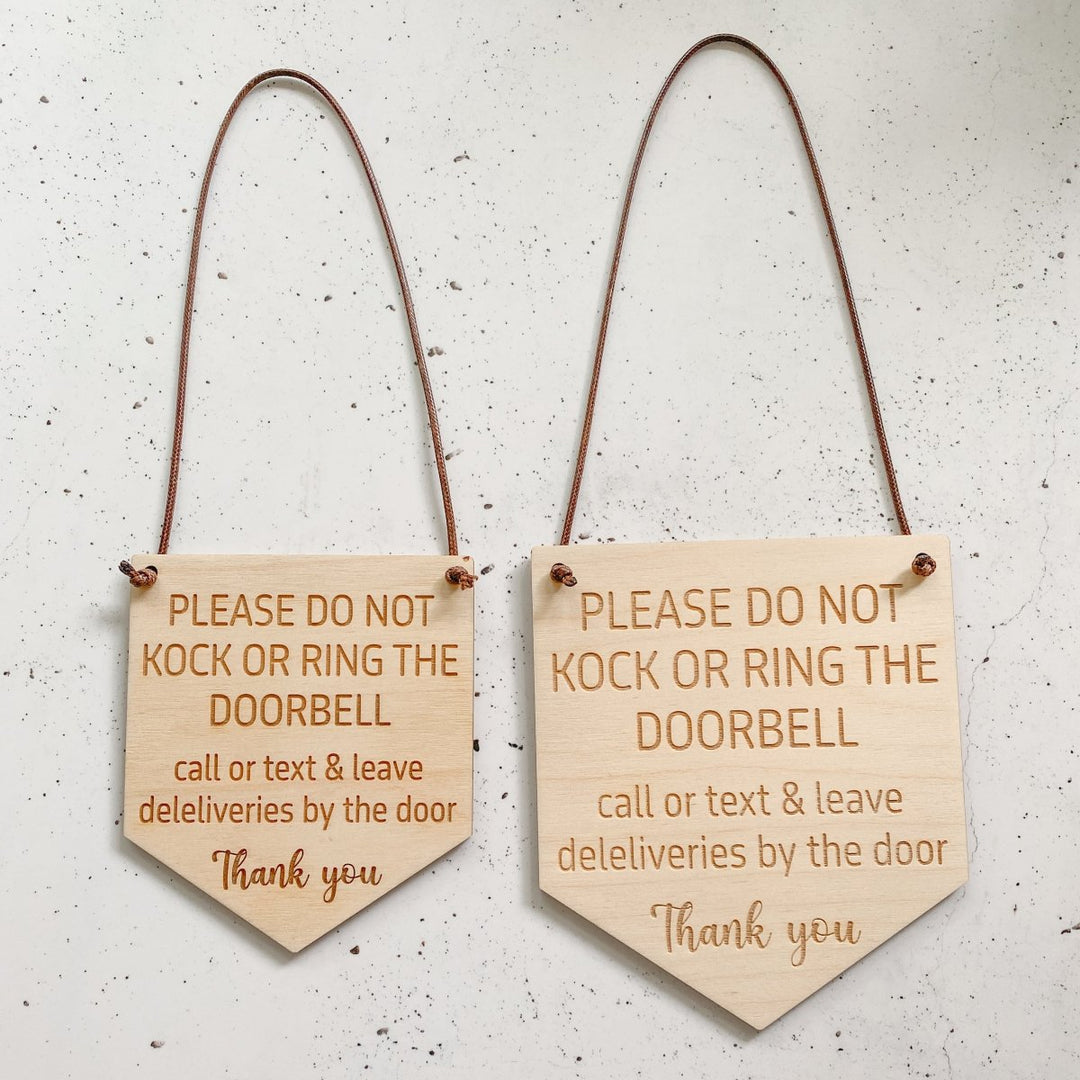 Do Not Knock / Do Not Ring Bell Door Hanger