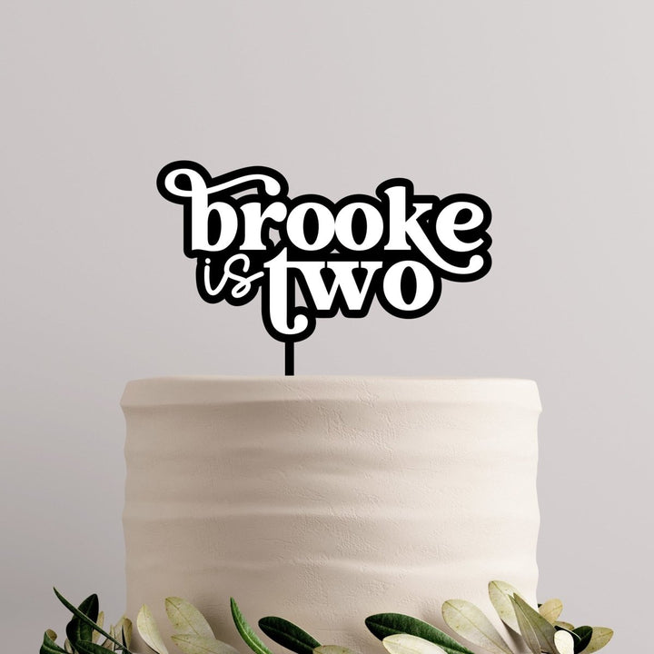 Double Layered 3D Birthday Cake Topper