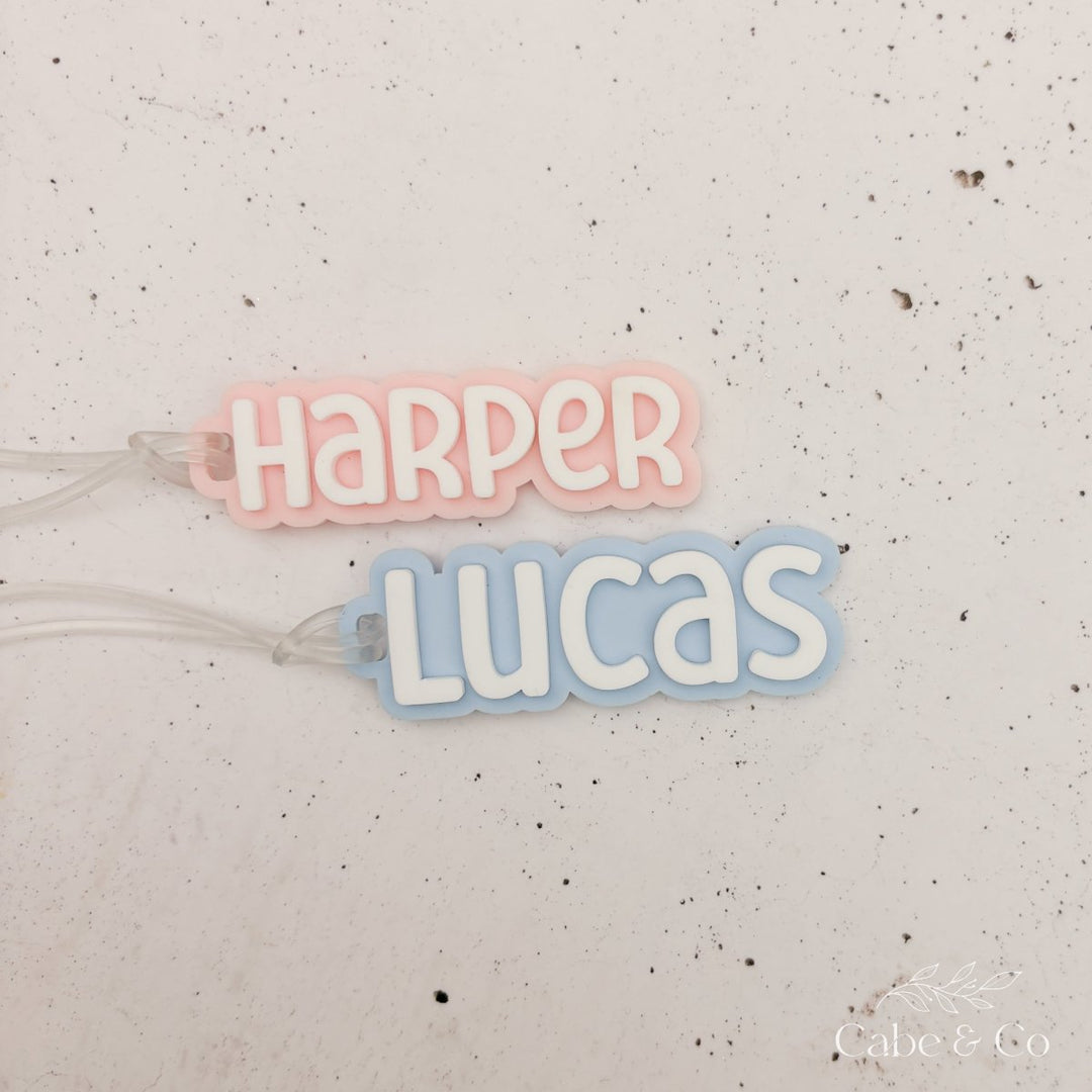 Double Layered Acrylic Personalised Bag Tags