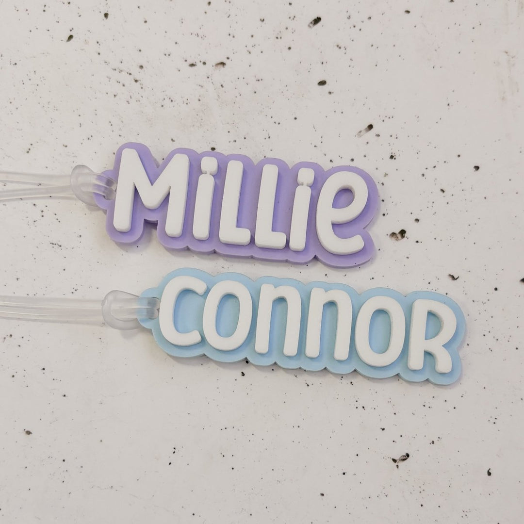 Double Layered Acrylic Personalised Bag Tags