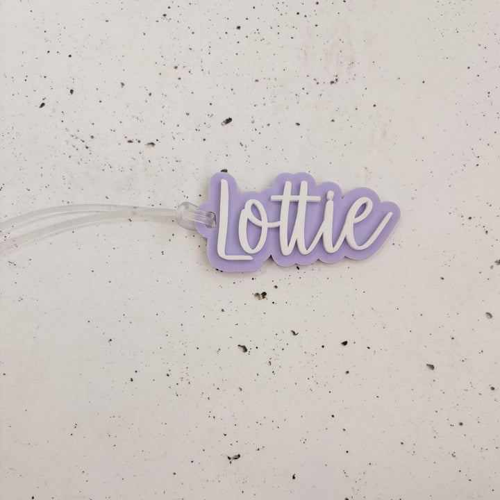 Double Layered Acrylic Personalised Bag Tags