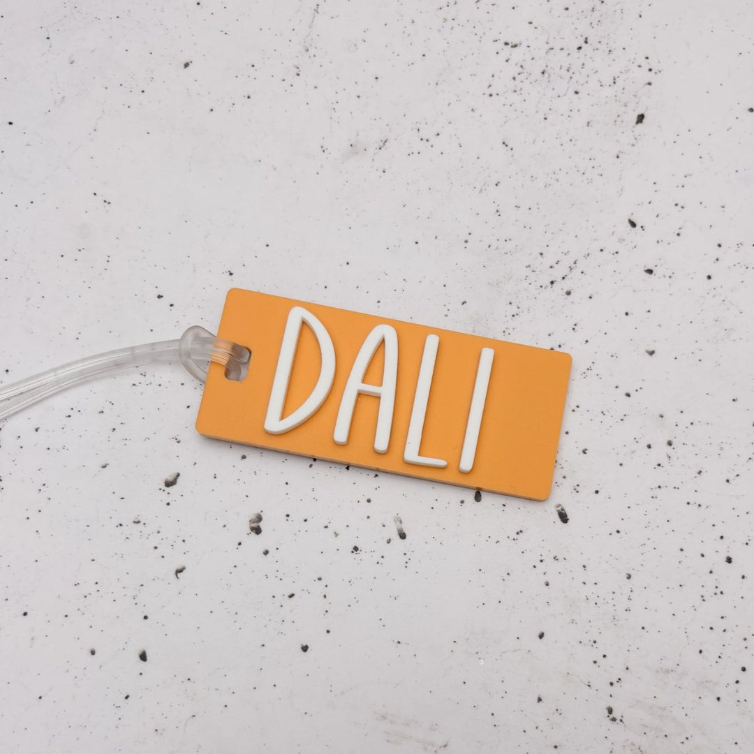Double Layered Acrylic Rectangle Bag Tags