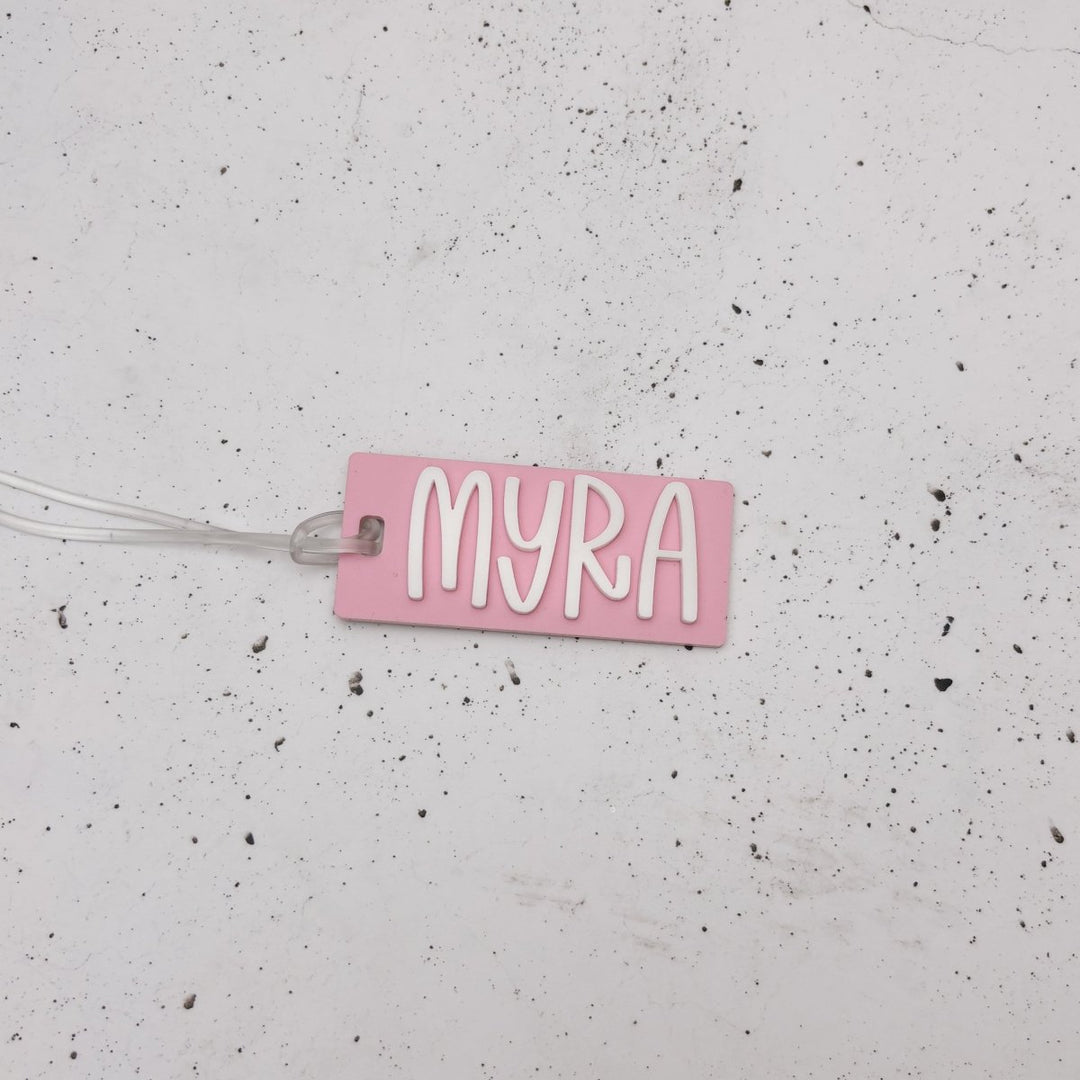 Double Layered Acrylic Rectangle Bag Tags