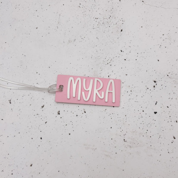 Double Layered Acrylic Rectangle Bag Tags