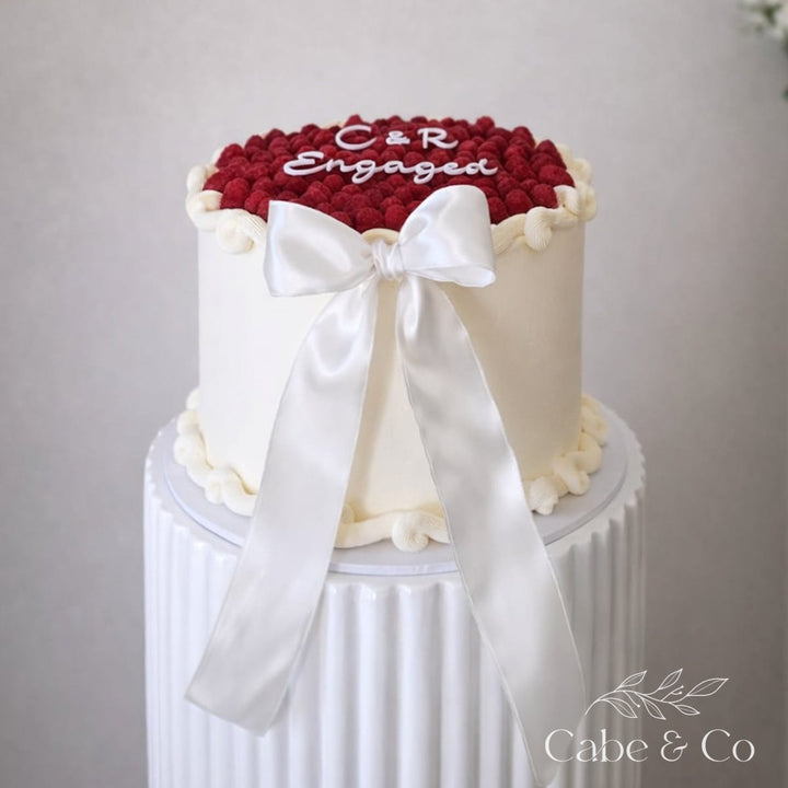 Engaged Cake Topper with Initials