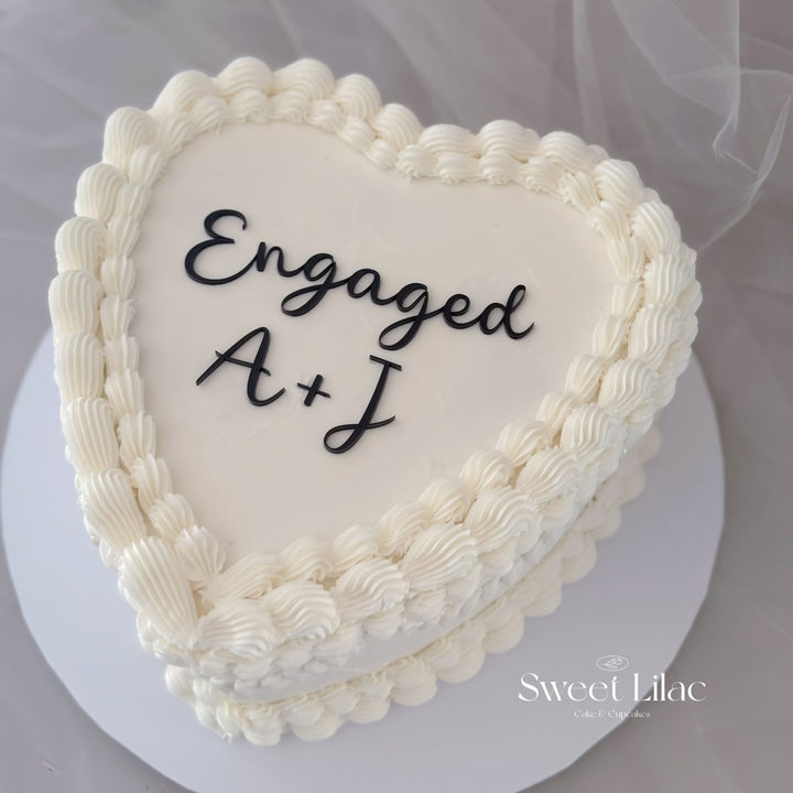 Engaged Cake Topper with Initials