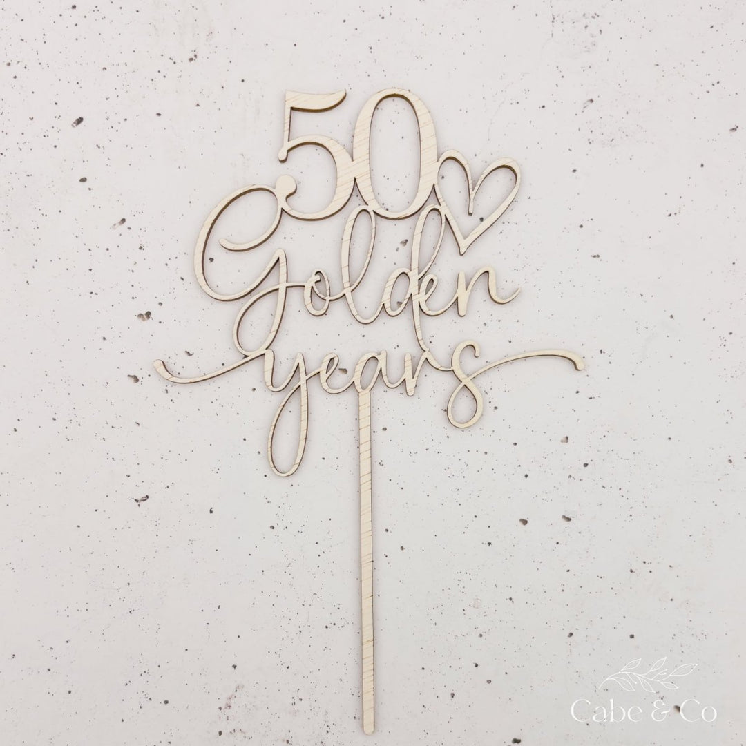 Golden Wedding Anniversary Topper