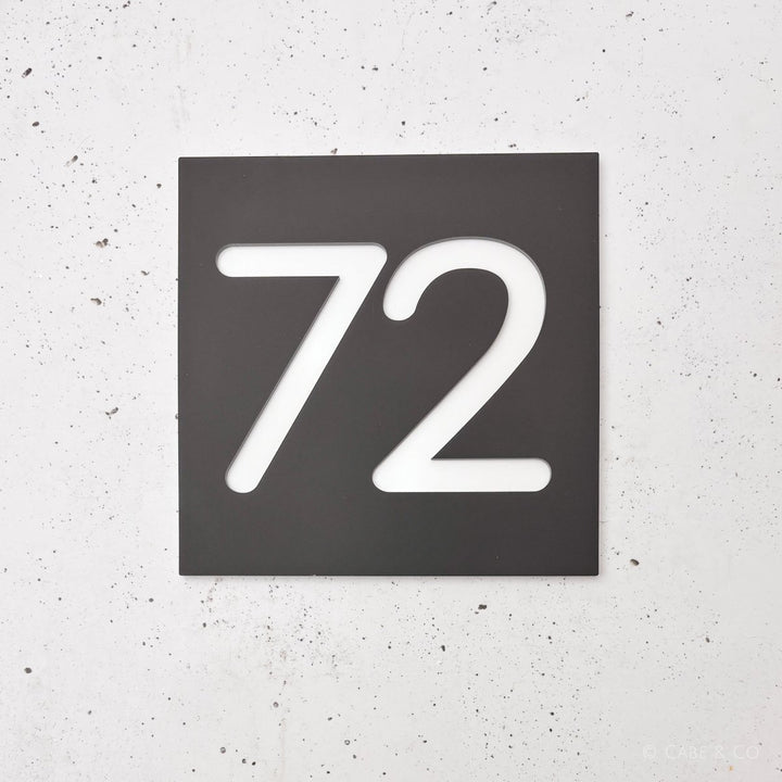 Home Number Plaque - Square