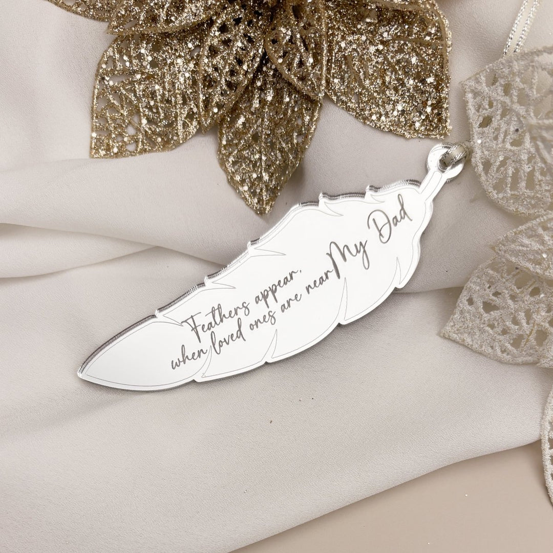 Memorial Feather Ornament - When loved ones are near
