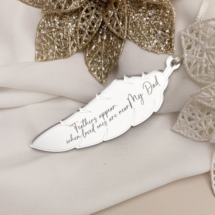 Memorial Feather Ornament - When loved ones are near
