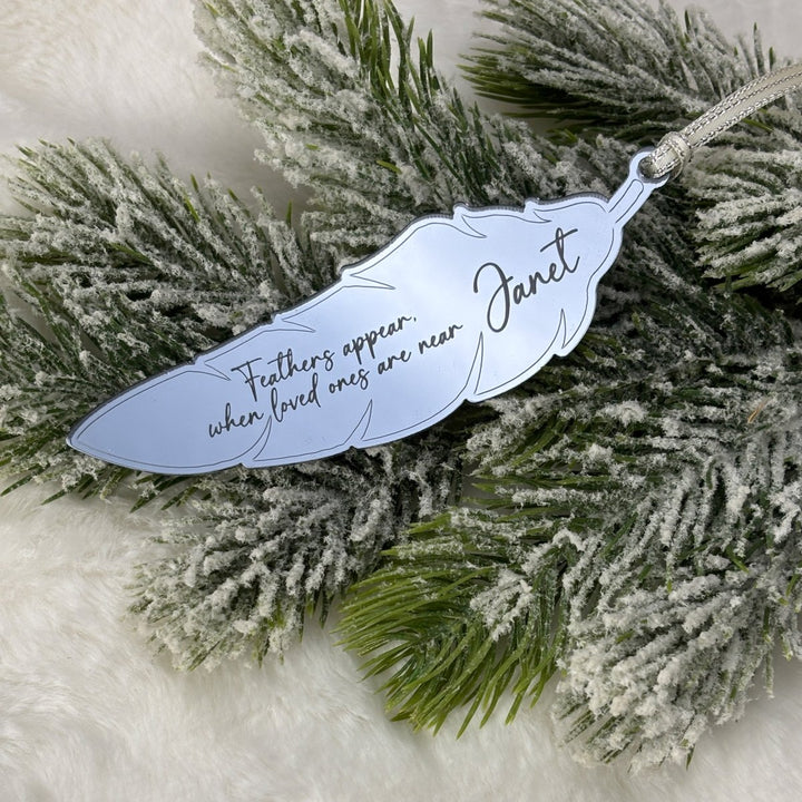 Memorial Feather Ornament - When loved ones are near