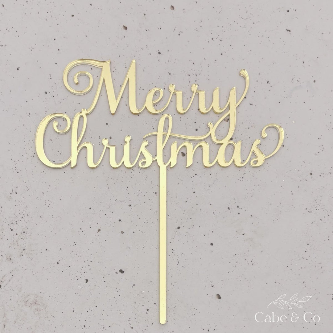 Merry Christmas Cake Topper