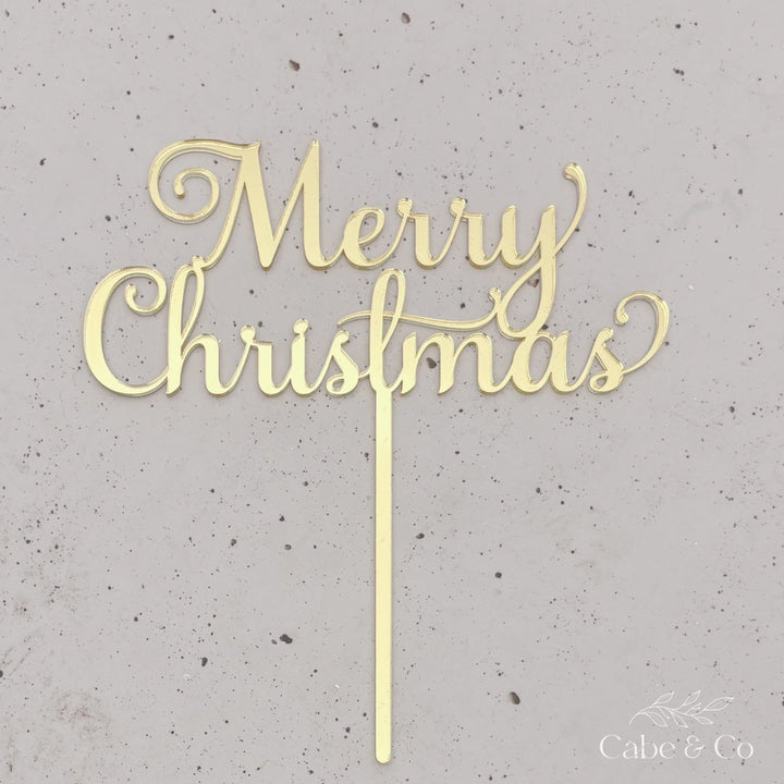 Merry Christmas Cake Topper