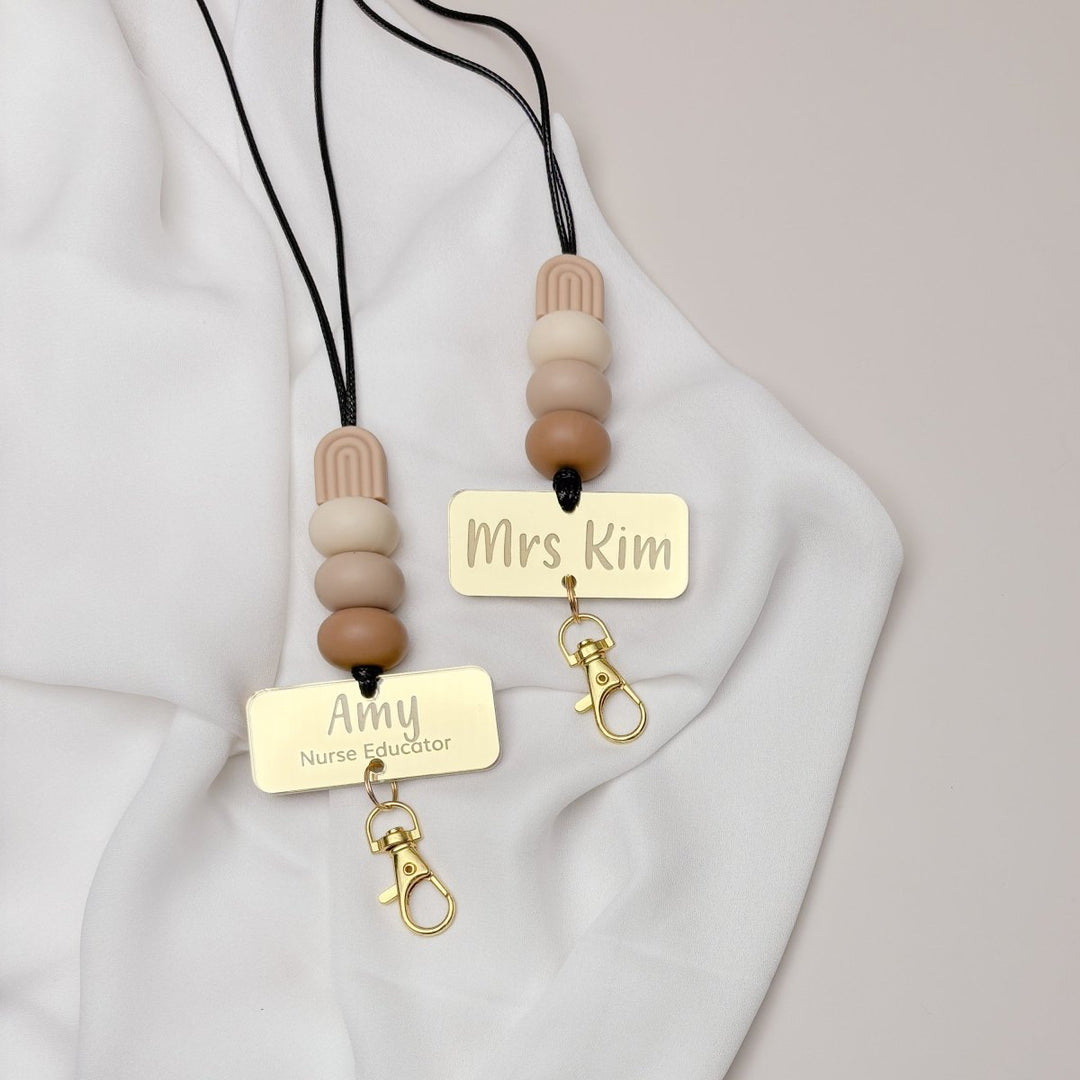 Mirror Acrylic Name Lanyard