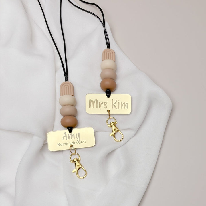 Mirror Acrylic Name Lanyard