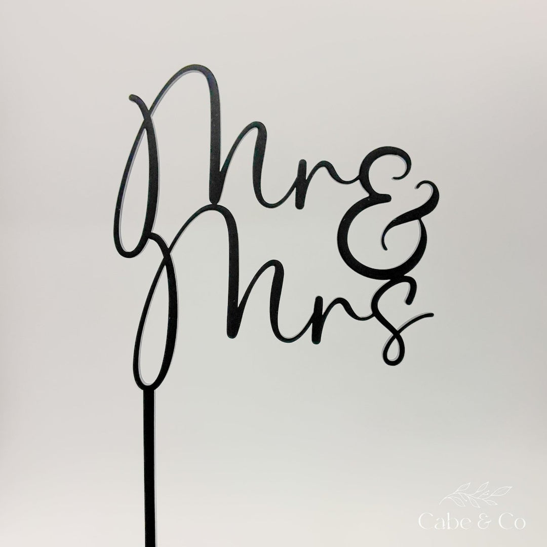 Mr &amp; Mrs Wedding Cake Topper
