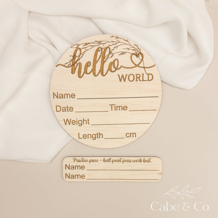 New Baby Announcement Disc for Hospital Pictures