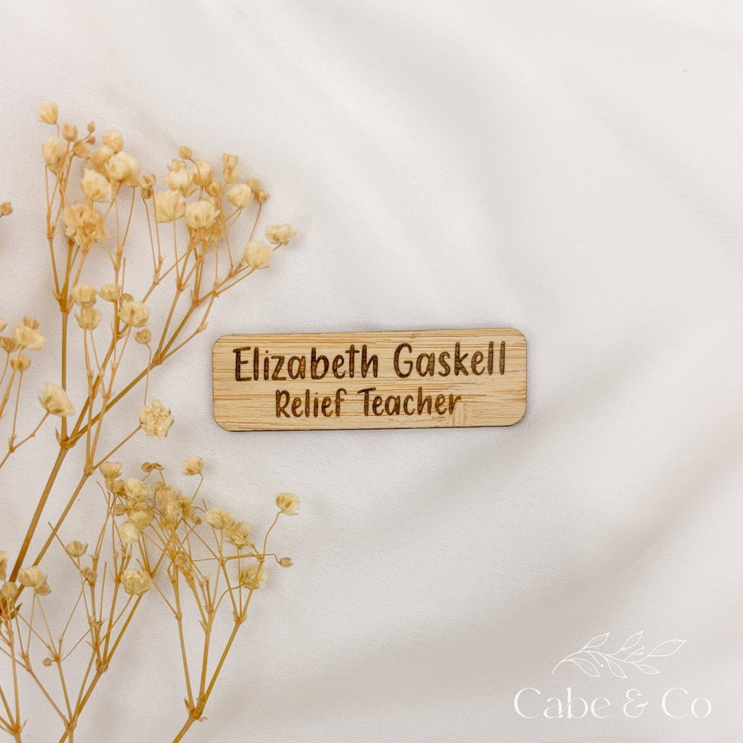 Personalised Bamboo Name Badge