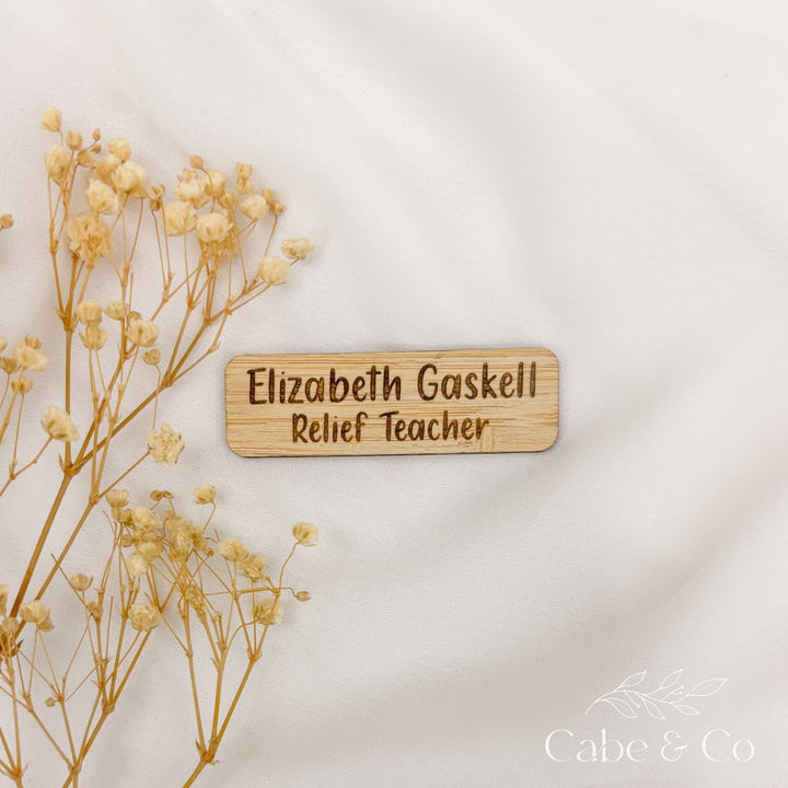 Personalised Bamboo Name Badge